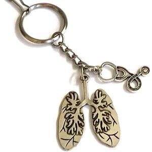 Medical Keychain Bag Charm Pulmonary MD RN DO ARNP Therapist Gift Zipper Pull